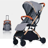 HKM-203347 Luxury Foldable Baby Stroller Compact Lightweight Aluminium Pushchair for Travel