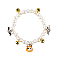 HKM-2034109 Pet Pearl Necklace Set for Halloween – Cat and Dog Neck Ornament with Bells