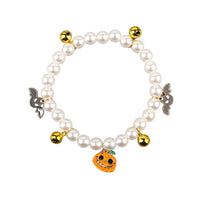 HKM-2034109 Pet Pearl Necklace Set for Halloween – Cat and Dog Neck Ornament with Bells