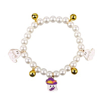 HKM-2034109 Pet Pearl Necklace Set for Halloween – Cat and Dog Neck Ornament with Bells