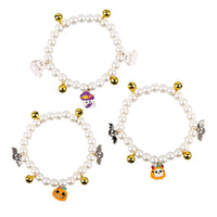 HKM-2034109 Pet Pearl Necklace Set for Halloween – Cat and Dog Neck Ornament with Bells
