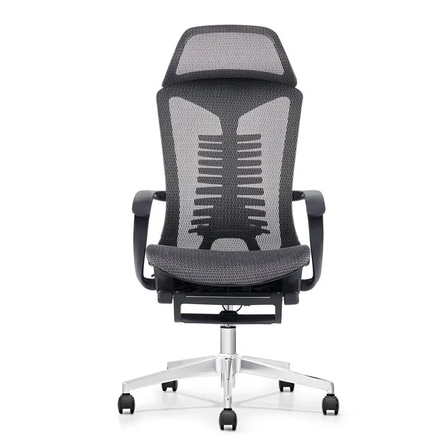 HKM-203411 Ergonomic Mesh Office Chair with Headrest and Footrest for Enhanced Comfort