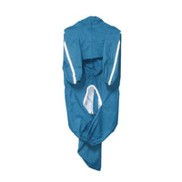 HKM-2034237 Dog Raincoat with Tail Cover in Yellow and Lake Blue - Available in Sizes 8XL to 12XL