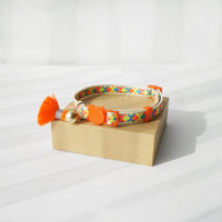 HKM-2034621 Anti-Suffocation Adjustable Cat Collar with Tassel Bell and Safety Buckle - Variety of Colors Available