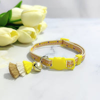 HKM-2034621 Anti-Suffocation Adjustable Cat Collar with Tassel Bell and Safety Buckle - Variety of Colors Available