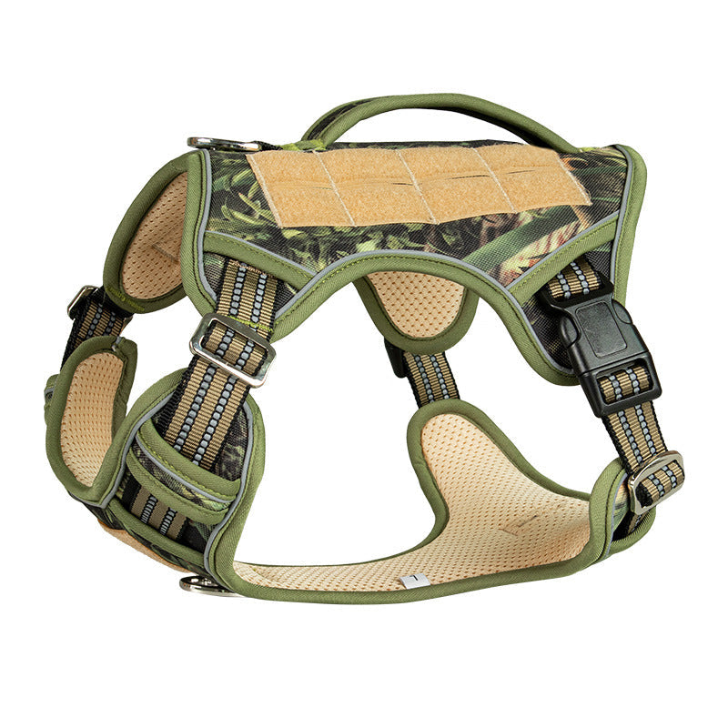 HKM-2035901 Search and Rescue Tactical Dog Chest Strap - Available in Black, Khaki, Camouflage, and Olive Green