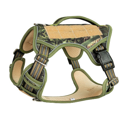 HKM-2035901 Search and Rescue Tactical Dog Chest Strap - Available in Black, Khaki, Camouflage, and Olive Green