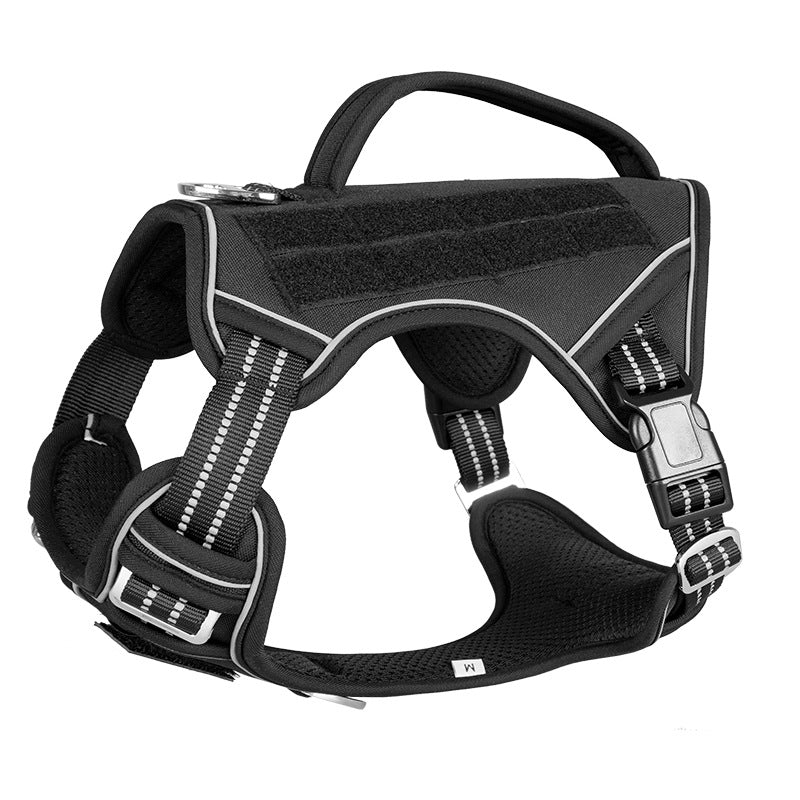 HKM-2035901 Search and Rescue Tactical Dog Chest Strap - Available in Black, Khaki, Camouflage, and Olive Green