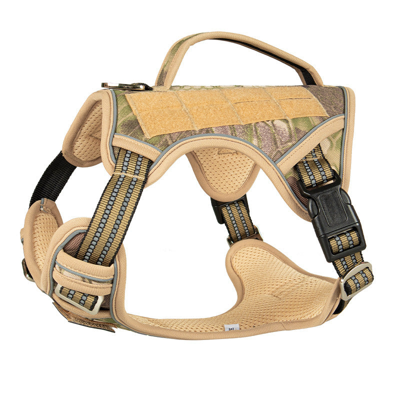HKM-2035901 Search and Rescue Tactical Dog Chest Strap - Available in Black, Khaki, Camouflage, and Olive Green