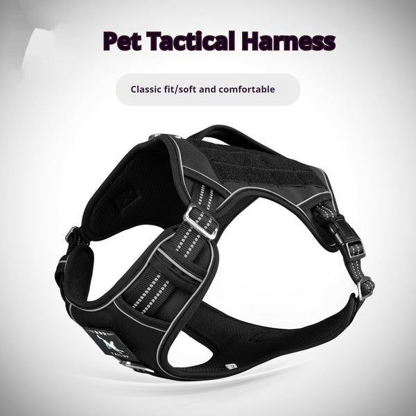 HKM-2035901 Search and Rescue Tactical Dog Chest Strap - Available in Black, Khaki, Camouflage, and Olive Green