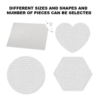 HKM-203603 White Pearl Paper Jigsaw Puzzle - 500 & 1000 Piece Custom Shaped Cardboard Blank