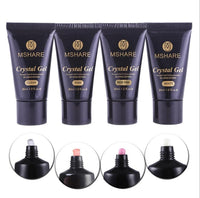 HKM-203795 Poly Gel Nail Kit - UV Builder Gel for Enhancement and Extension with Slip Solution - French Style Varnish Set