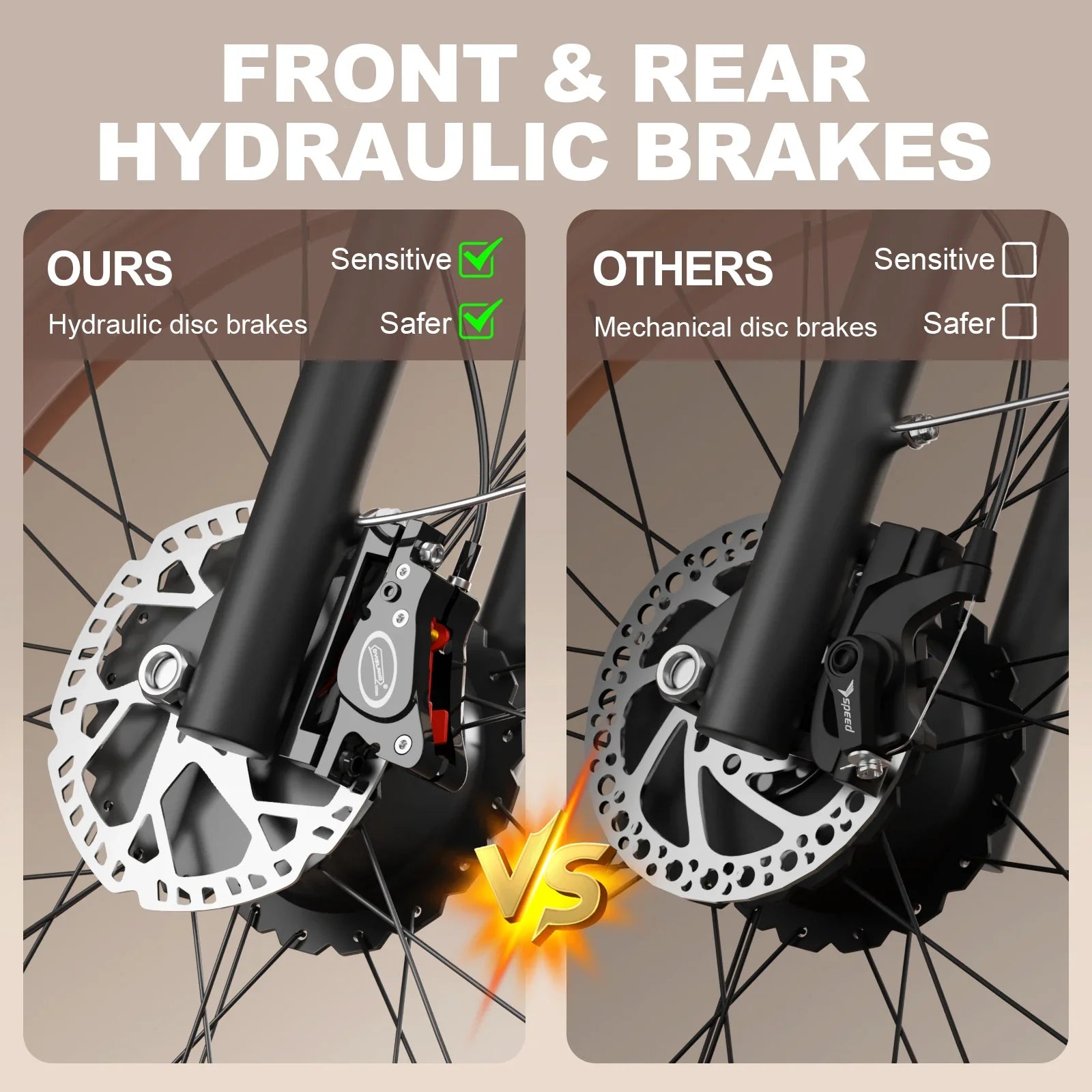 HKM-203859 48V 2000W Dual Motor Electric Bicycle with 26"x4.0 Fat Tires and Hydraulic Brake System