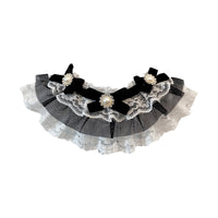 HKM-2039997 Pet Bow Tie and Drool Towel Cat Bib Collar - Multiple Sizes Available
