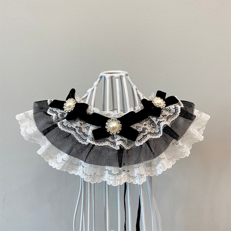 HKM-2039997 Pet Bow Tie and Drool Towel Cat Bib Collar - Multiple Sizes Available