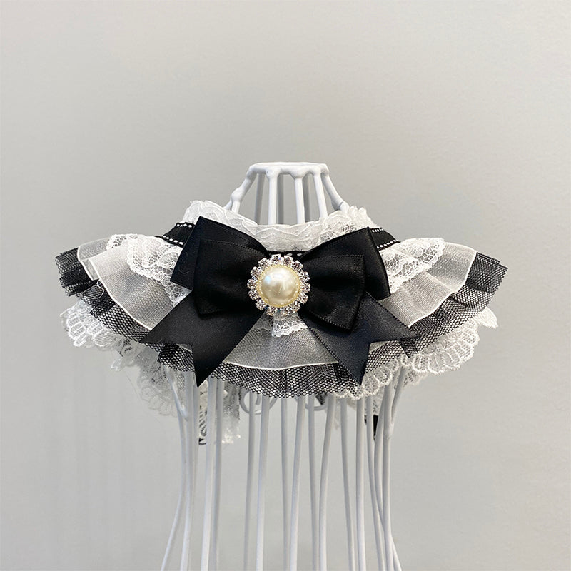 HKM-2039997 Pet Bow Tie and Drool Towel Cat Bib Collar - Multiple Sizes Available