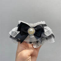 HKM-2039997 Pet Bow Tie and Drool Towel Cat Bib Collar - Multiple Sizes Available