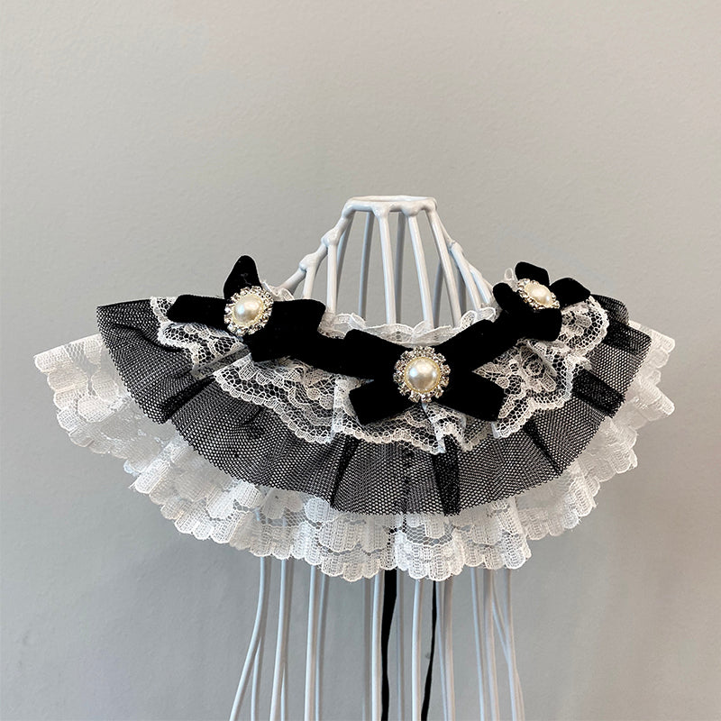 HKM-2039997 Pet Bow Tie and Drool Towel Cat Bib Collar - Multiple Sizes Available
