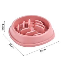 HKM-2041021 Anti-Choking Slow Feeder Bowl for Dogs - Large Capacity Pet Food Dish in Multiple Colors