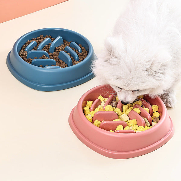 HKM-2041021 Anti-Choking Slow Feeder Bowl for Dogs - Large Capacity Pet Food Dish in Multiple Colors