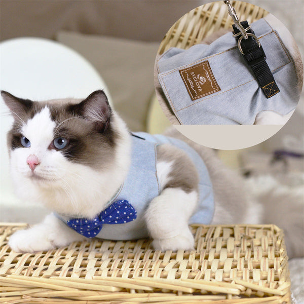 HKM-2041661 Cat Chest Harness and Traction Rope - Multiple Styles and Sizes Available