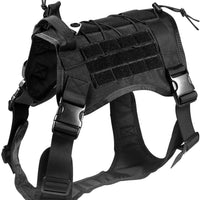 HKM-204179 Camouflage Tactical Training Vest for Large Dogs - Durable Nylon Pet Apparel