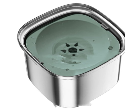 HKM-2042557 Large Capacity Pet Water Bowl - Stainless Steel with Floating Design in Various Colors