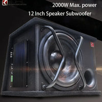 HKM-204307 12-Inch Active Subwoofer for Car Audio Systems - 12V Automotive Speaker