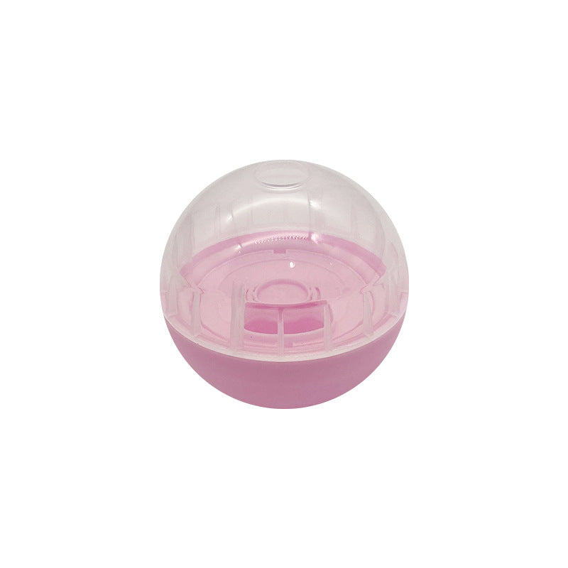 HKM-2043197 Pet Food Dispensing Tumbler Toy for Dogs and Cats - Durable Plastic, 8.5CM, Available in Blue, Pink, Yellow