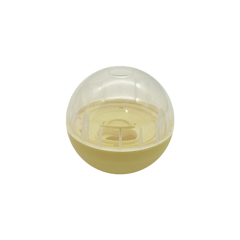 HKM-2043197 Pet Food Dispensing Tumbler Toy for Dogs and Cats - Durable Plastic, 8.5CM, Available in Blue, Pink, Yellow