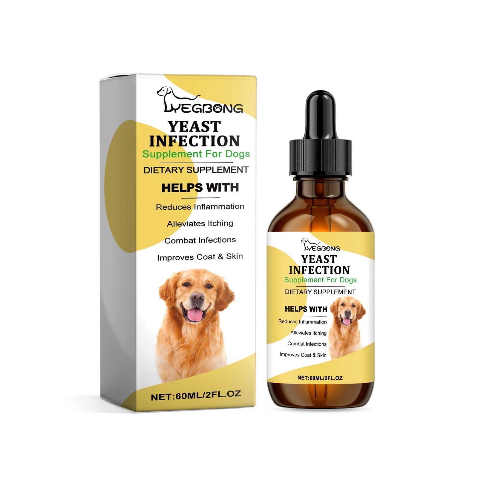 HKM-2043965 Herbal Skin Care Supplement for Dogs - 60ml External Relief Solution