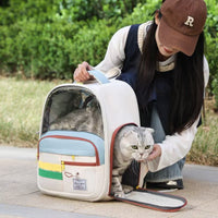 HKM-2044605 Portable Oxford Cloth Pet Backpack and Handbag with Medium Hardness
