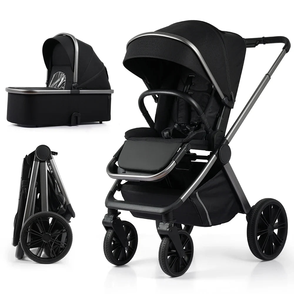 HKM-204499 3-in-1 Lightweight Foldable Stroller with Car Seat for Infants and Toddlers