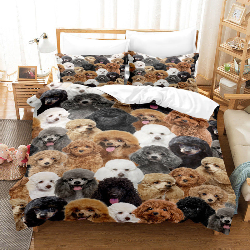 HKM-204627 Coral Fleece Bedding Set for Pets - Multiple Sizes and Three-Piece Options