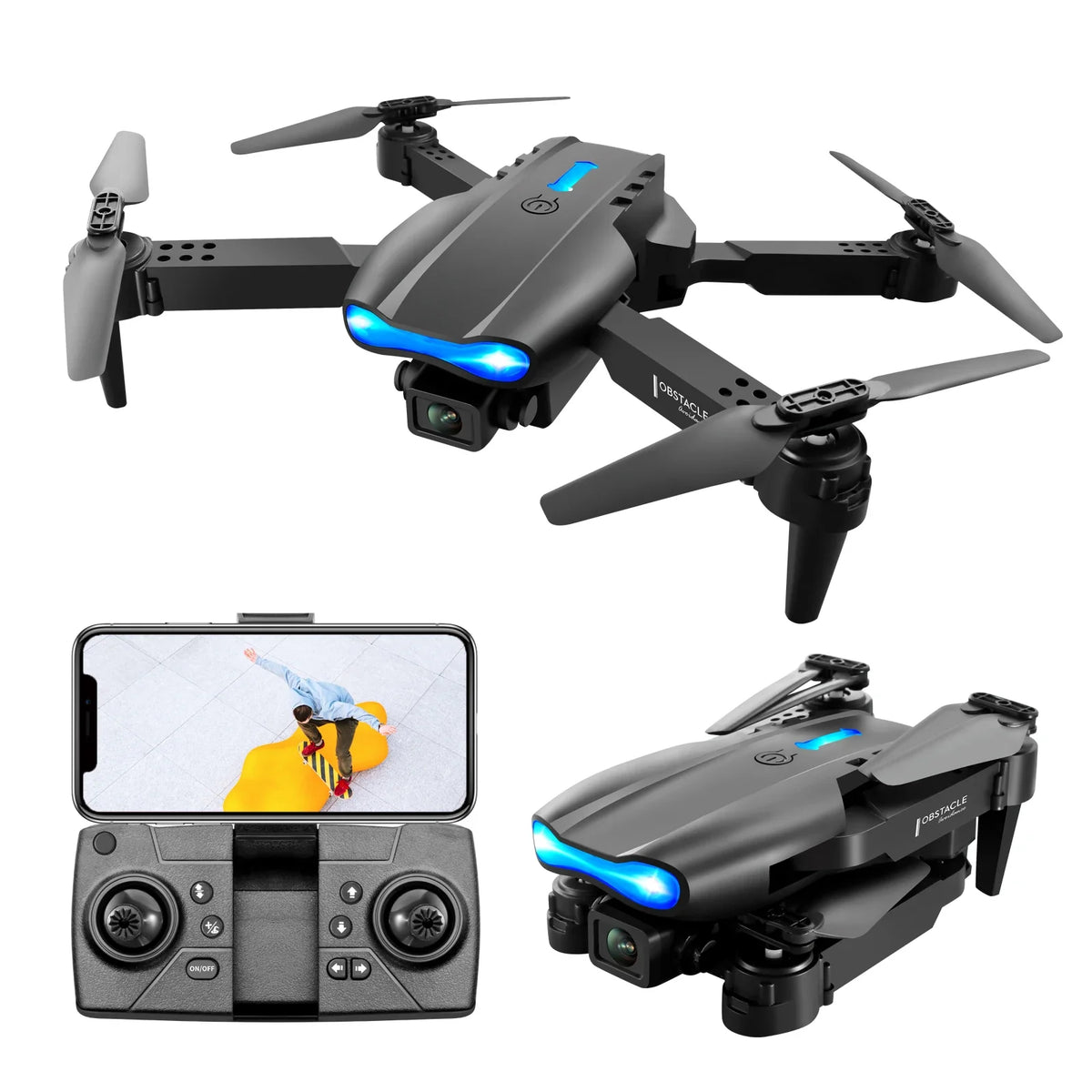 HKM-204755 E99 Pro 2 K3 Professional Mini Drone with HD 4K Dual Camera and GPS Remote Control