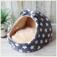 HKM-2048189 All-Season Warm Cat Nest Bed for Small and Medium Dogs – Soft Cloth Material