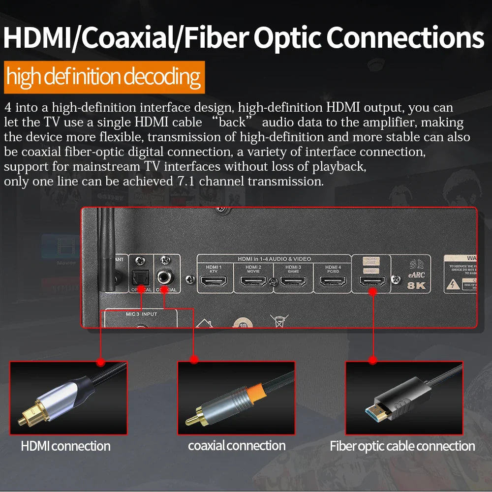 HKM-204819 7.1 Channel Home Theatre Power Amplifier with 3D/4K DTS HD Digital Sound and Bluetooth Connectivity