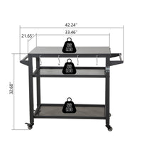 HKM-204819 Adjustable Outdoor Grill Cart with Compact and Durable Design for Easy Transport
