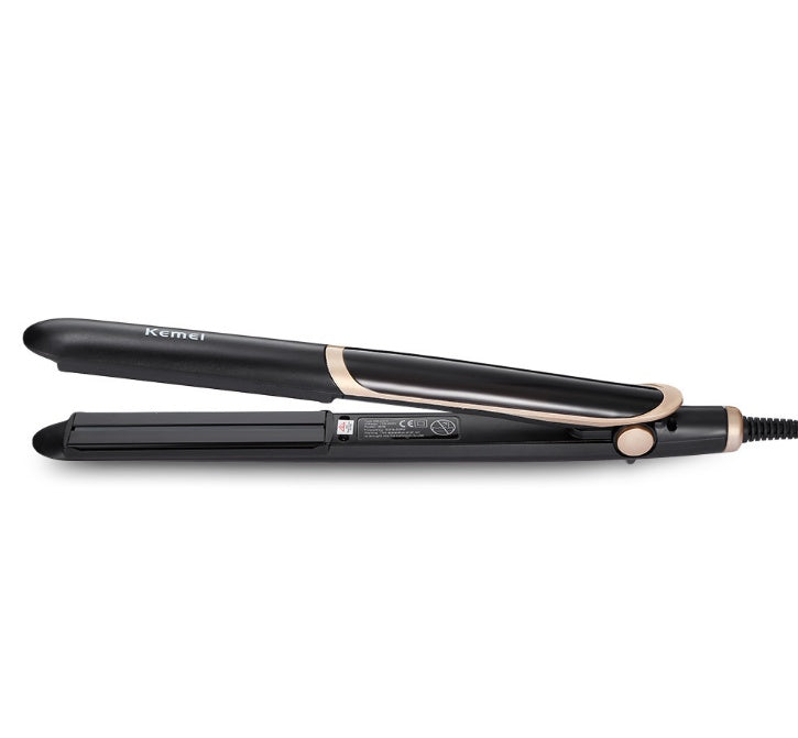HKM-204883 Ceramic Tourmaline Hair Straightener and Curler with Adjustable Temperature and LED Display