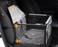 HKM-2050365 Waterproof Oxford Car Pet Seat Bag for Dogs and Cats, Animal Pattern, Medium to Hard Design