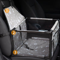 HKM-2050365 Waterproof Oxford Car Pet Seat Bag for Dogs and Cats, Animal Pattern, Medium to Hard Design
