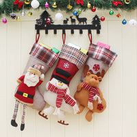 HKM-205075 Cozy Christmas Decorative Socks Featuring Old Man, Snowman, and Deer Designs