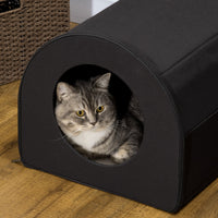 HKM-2051773 Winter Portable Heated Double Wide Water-Resistant Cat House for Indoor and Outdoor Use
