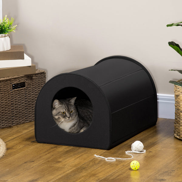 HKM-2051773 Winter Portable Heated Double Wide Water-Resistant Cat House for Indoor and Outdoor Use