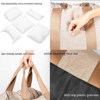 HKM-2052157 Portable Light Brown Car Kennel for Dogs - 44CM x 52CM Cloth Design