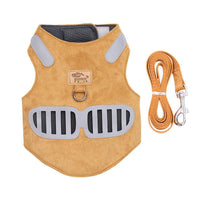 HKM-205331 Soft Suede Cat Harness with Traction Rope - Comfortable and Breathable Design for Cats