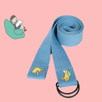 HKM-2053693 Exquisite Indoor Cowboy Puppy Belt with D Buckle - Denim & Pink Options, 125cm Length
