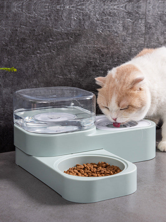 HKM-2054077 Dual Bowl Automatic Cat Drinking Fountain with HIPS and PP Materials, 16.3x32x16.3 Size
