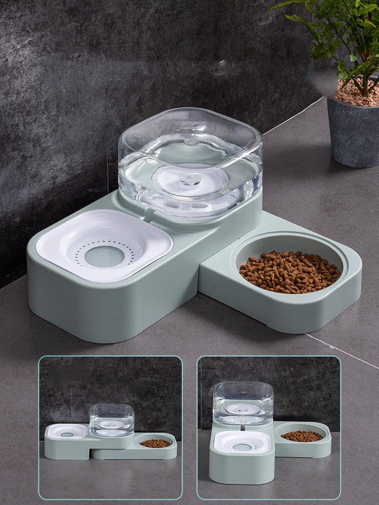 HKM-2054077 Dual Bowl Automatic Cat Drinking Fountain with HIPS and PP Materials, 16.3x32x16.3 Size