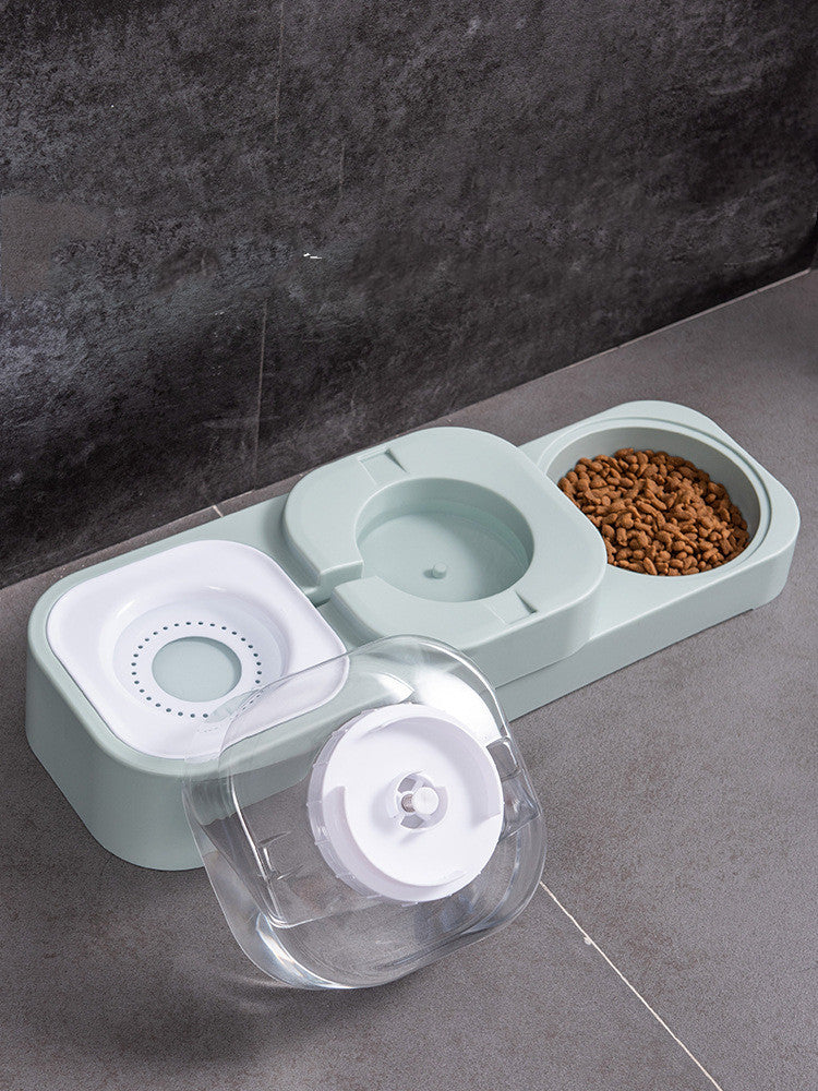 HKM-2054077 Dual Bowl Automatic Cat Drinking Fountain with HIPS and PP Materials, 16.3x32x16.3 Size